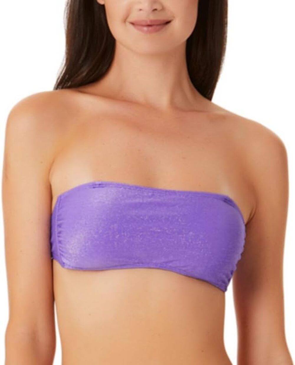 California Waves Purple Bandeau Bikini Top Convertible Juniors